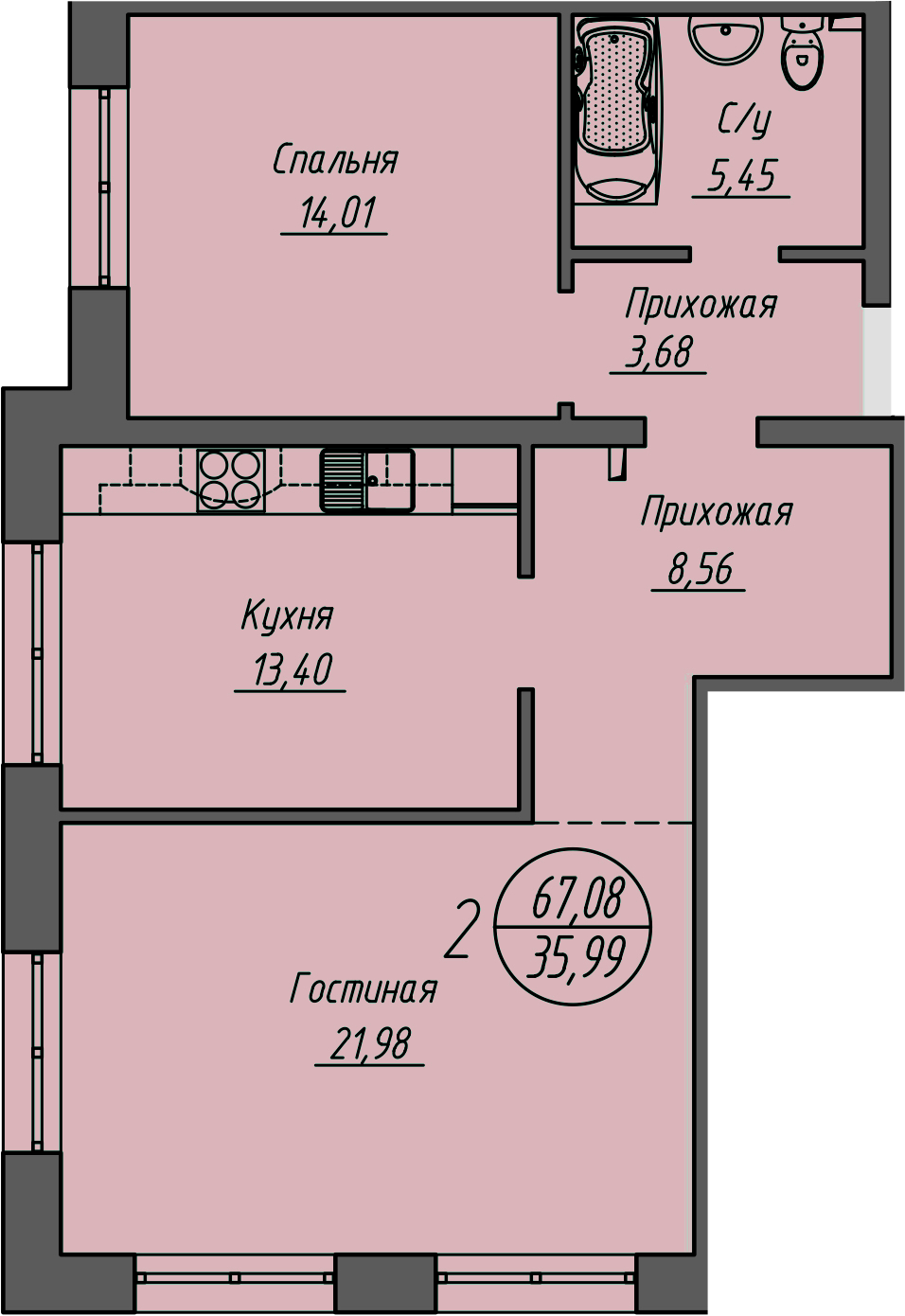  66.2 м² Облака