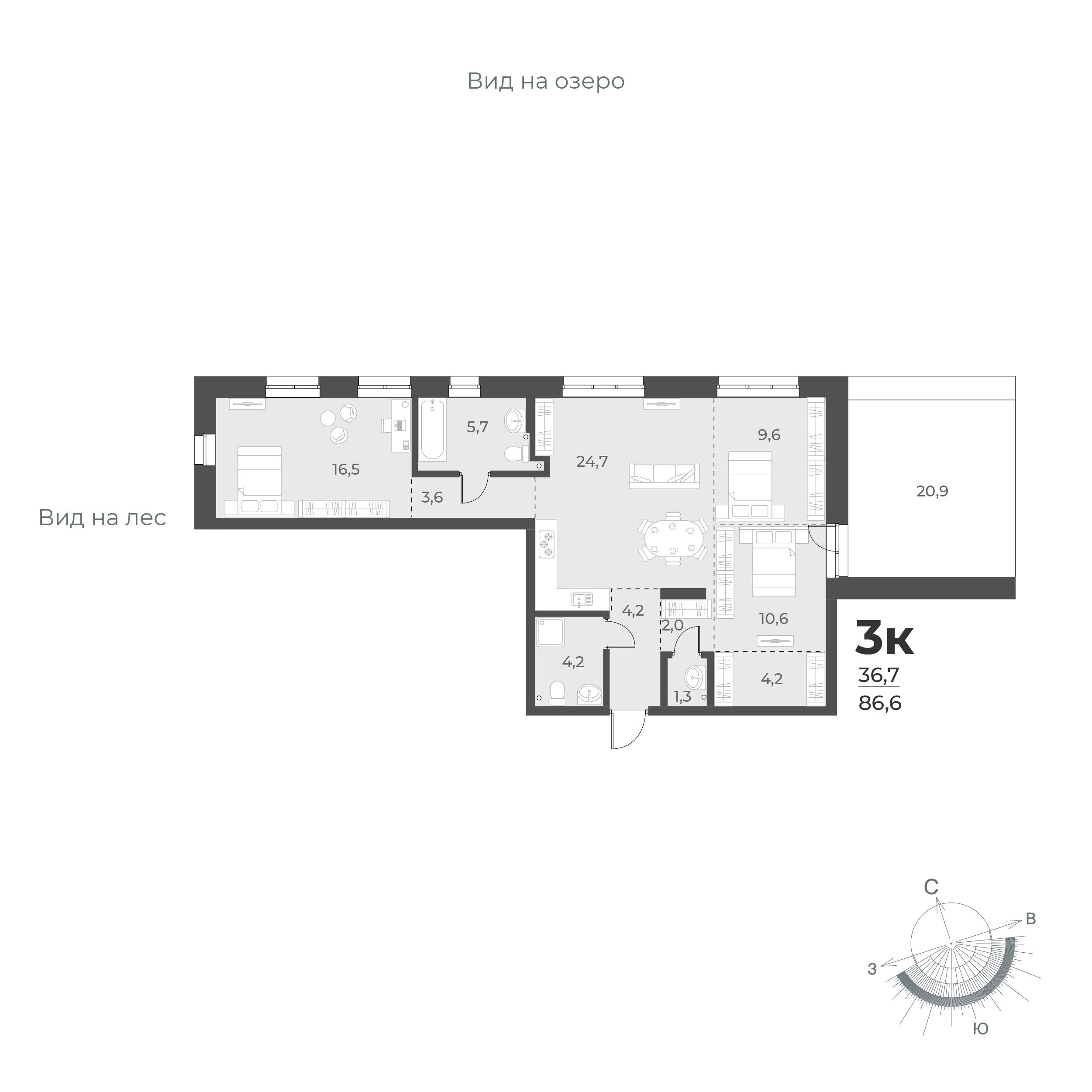  86.6 м² Новелла