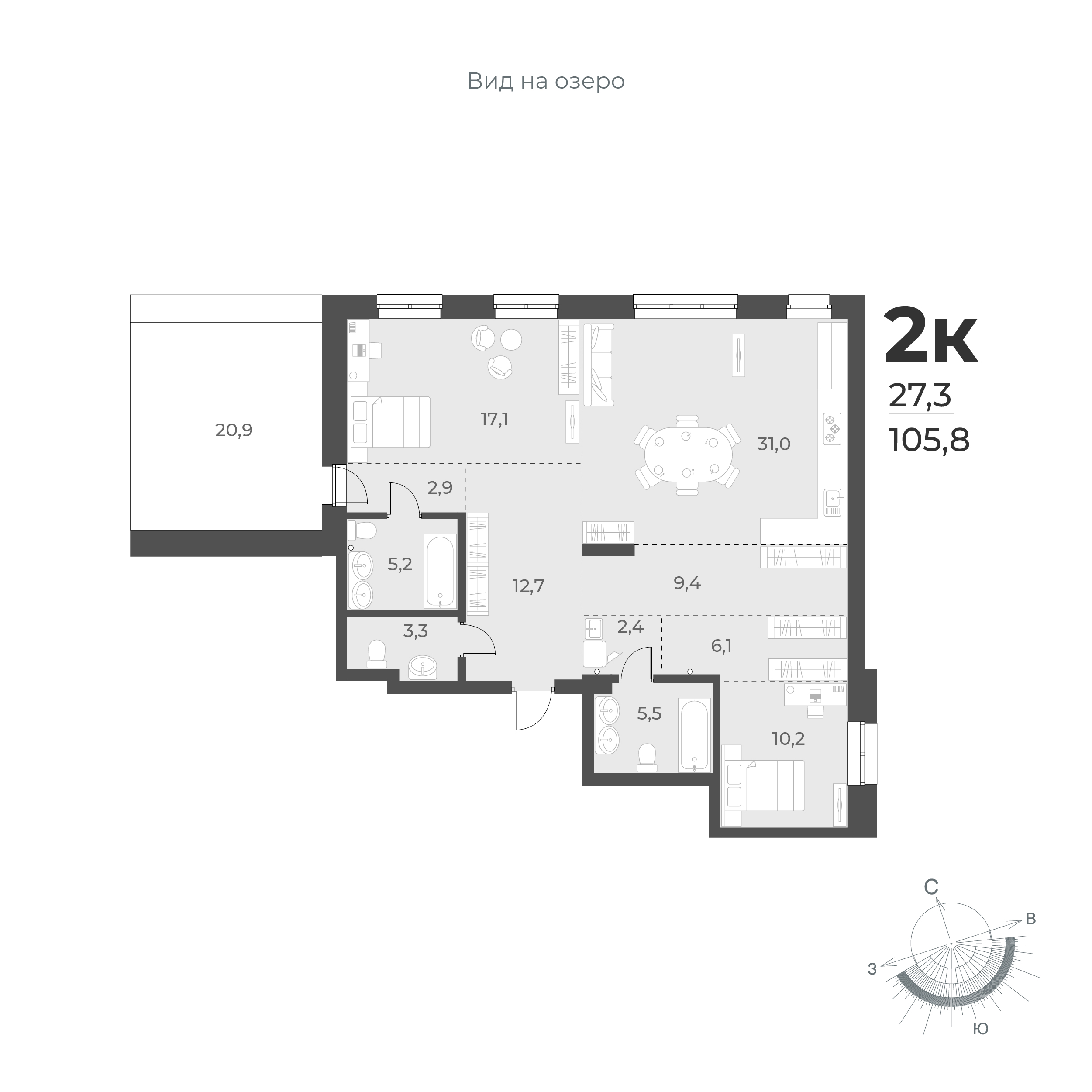  105.8 м² Новелла