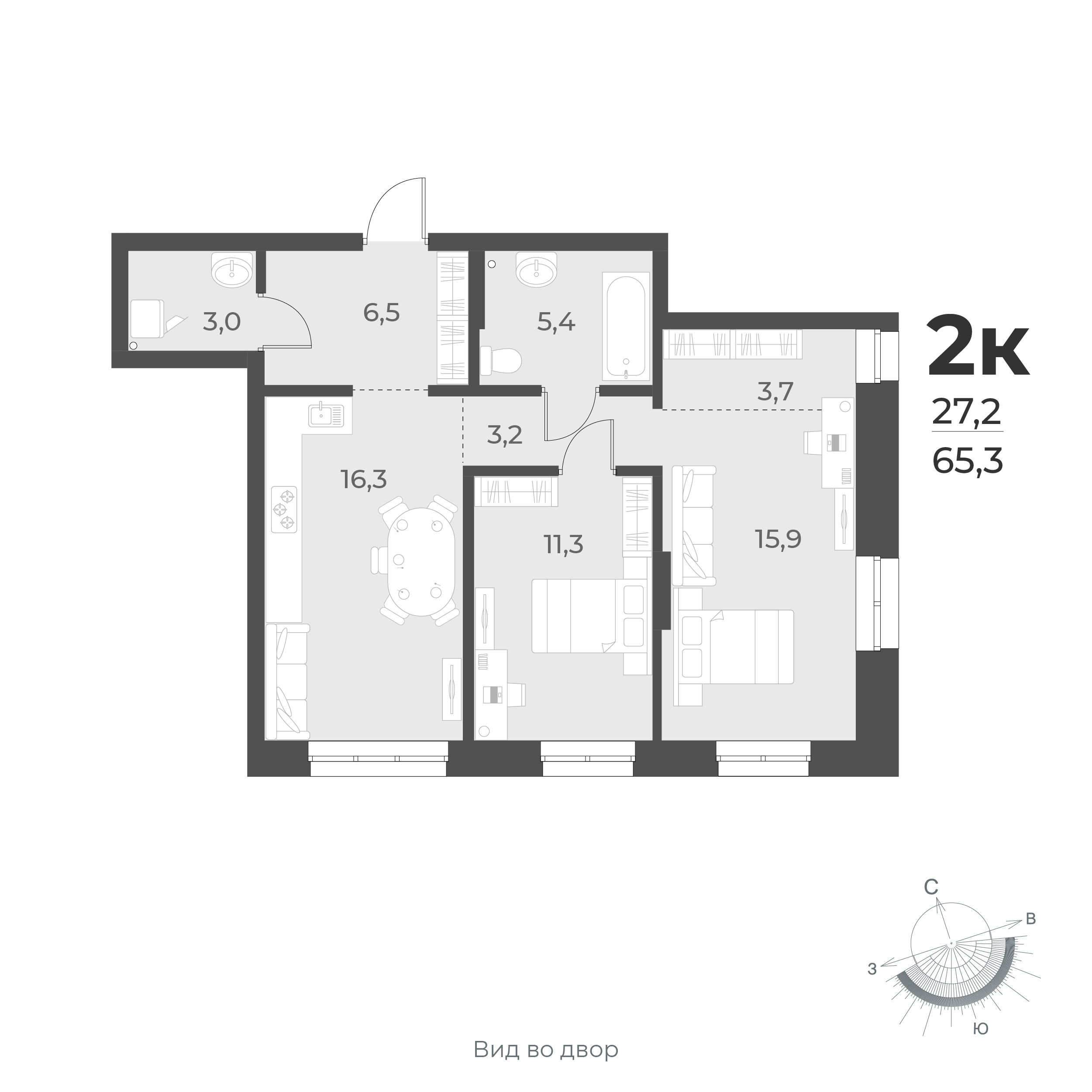  65.3 м² Новелла
