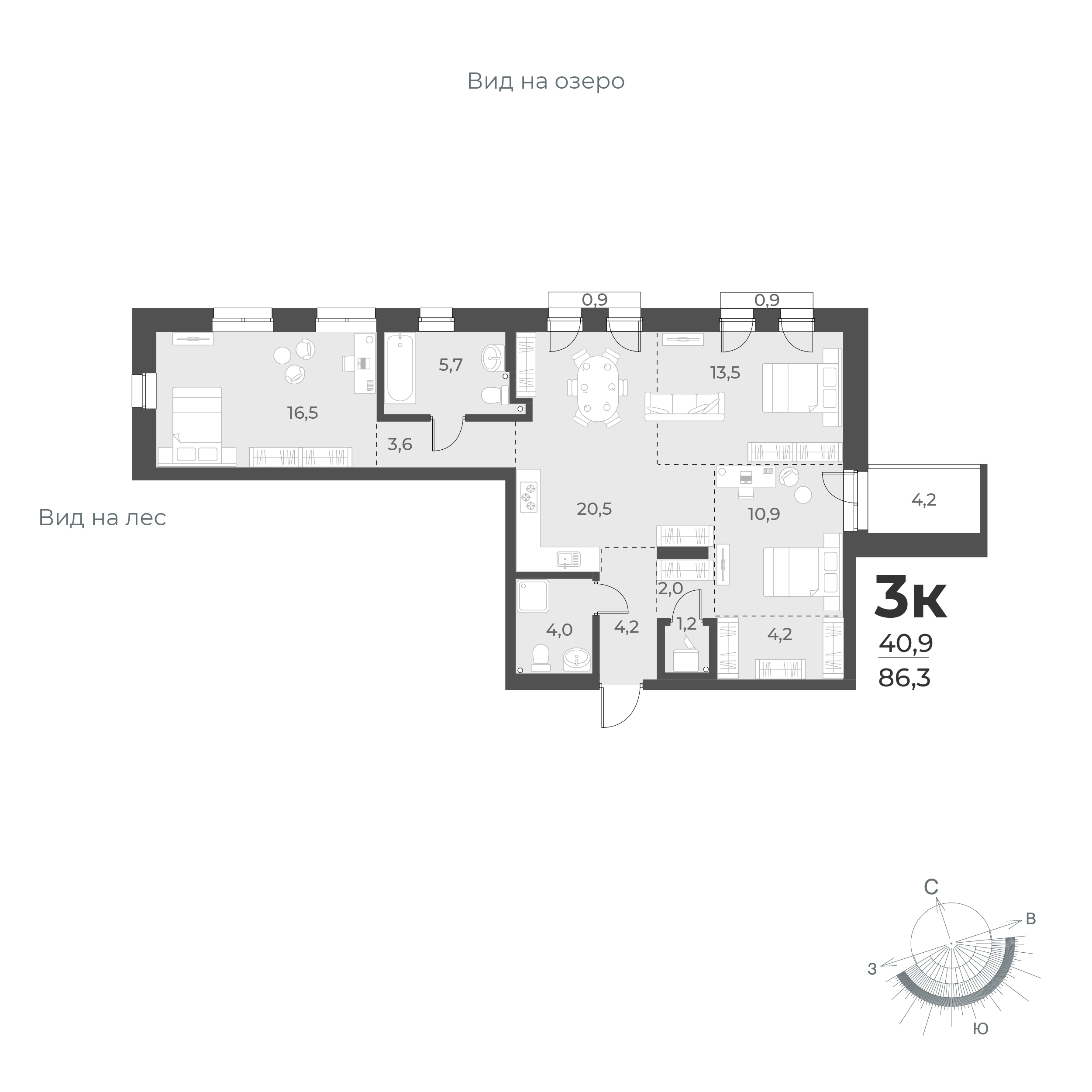  86.3 м² Новелла