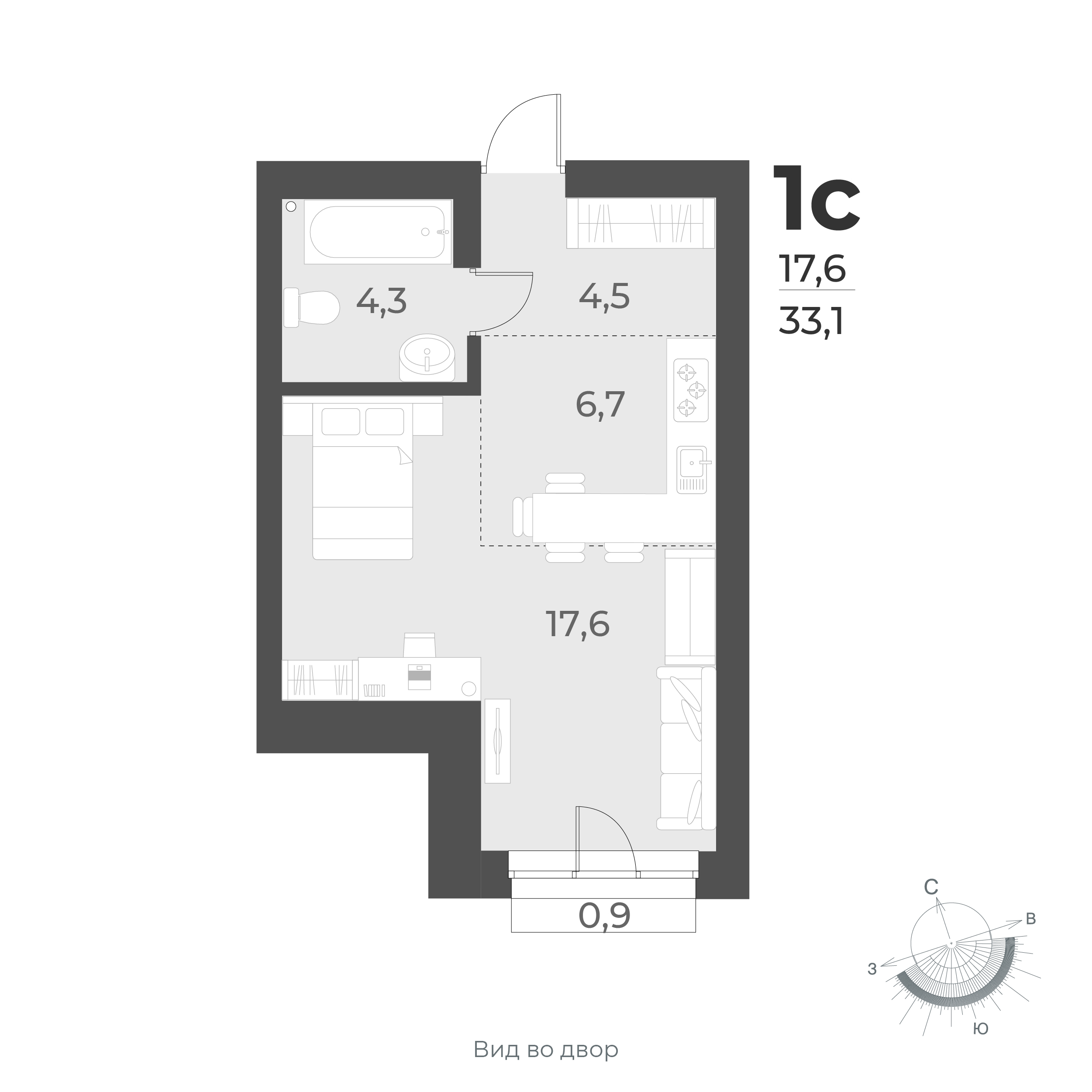  33.1 м² Новелла