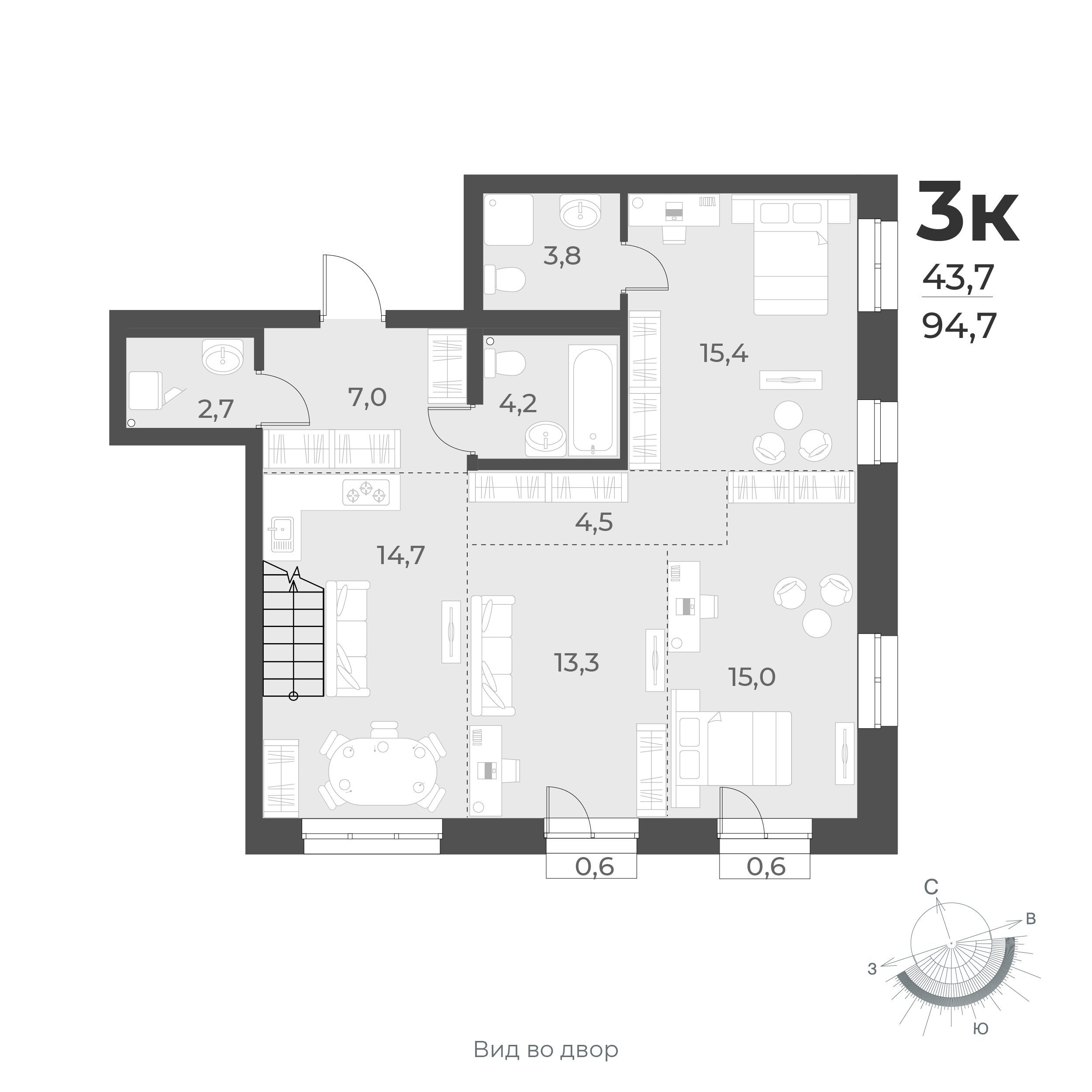  94.7 м² Новелла