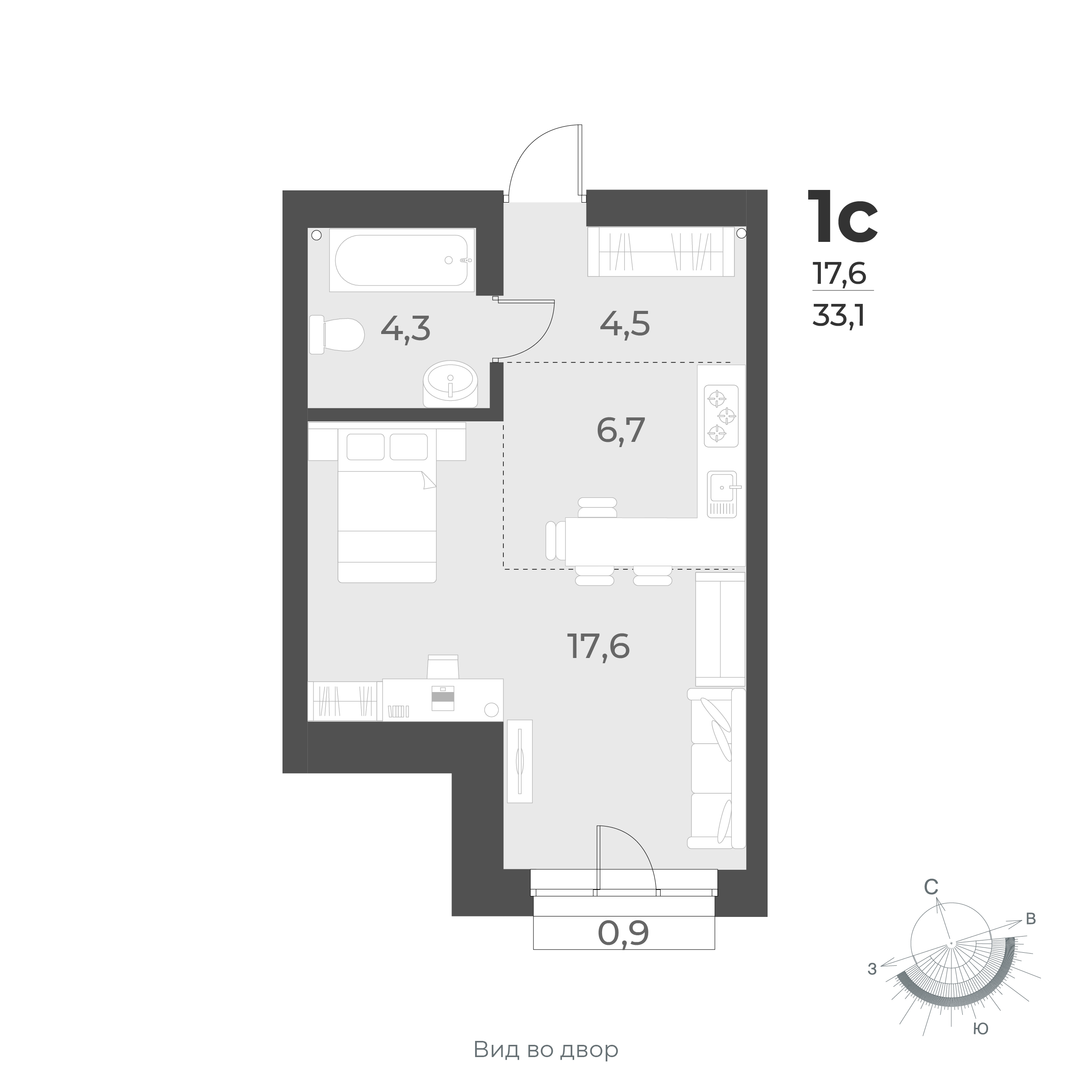  33.1 м² Новелла