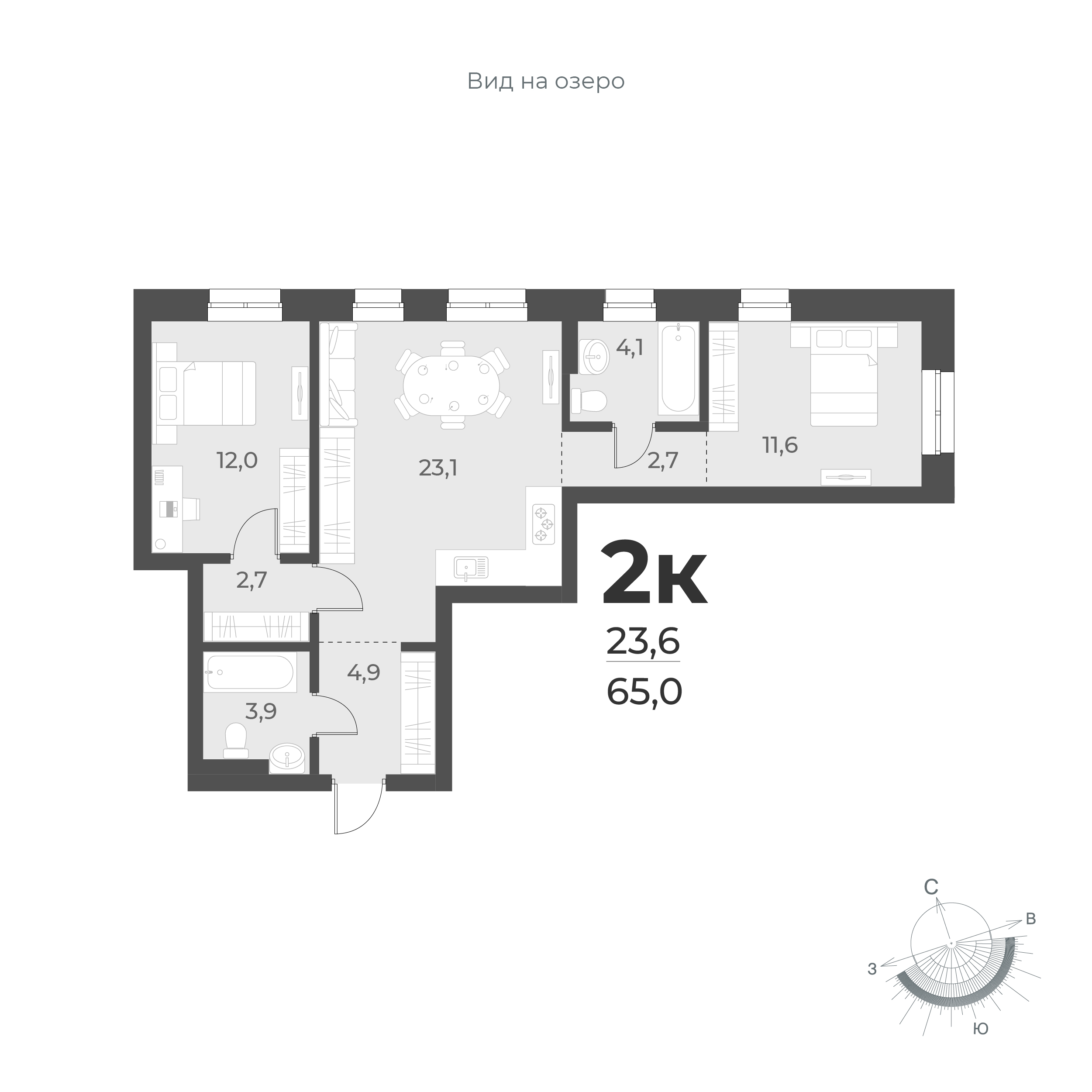  65 м² Новелла
