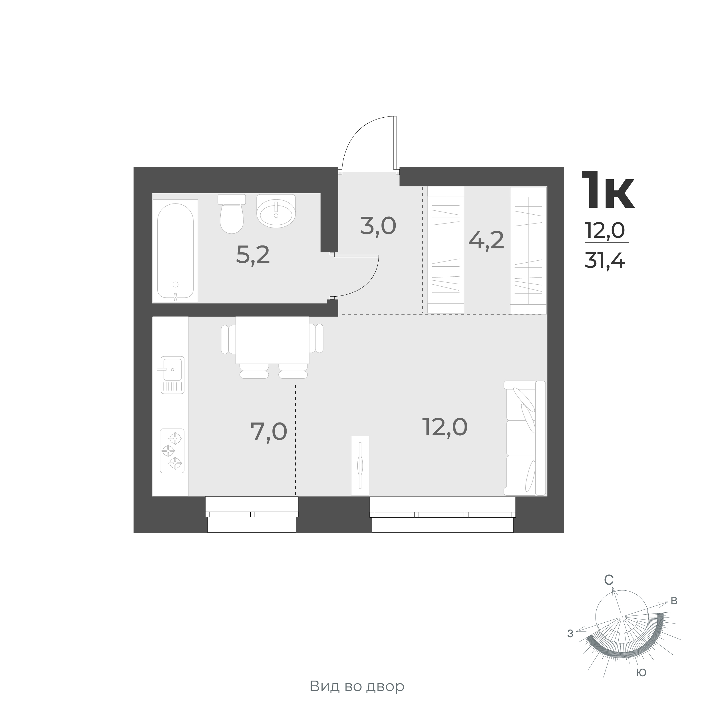  31.4 м² Новелла