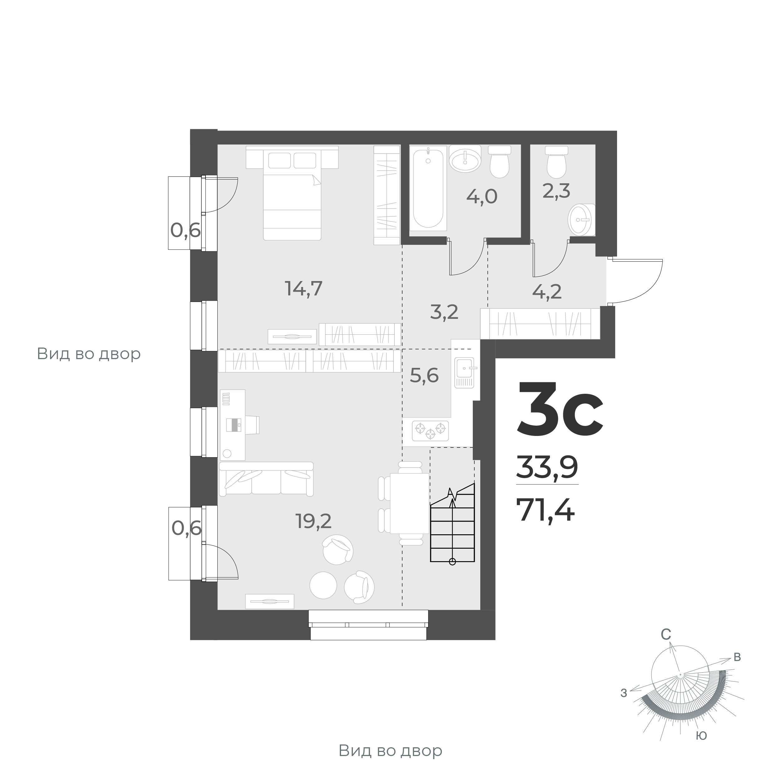  71.4 м² Новелла