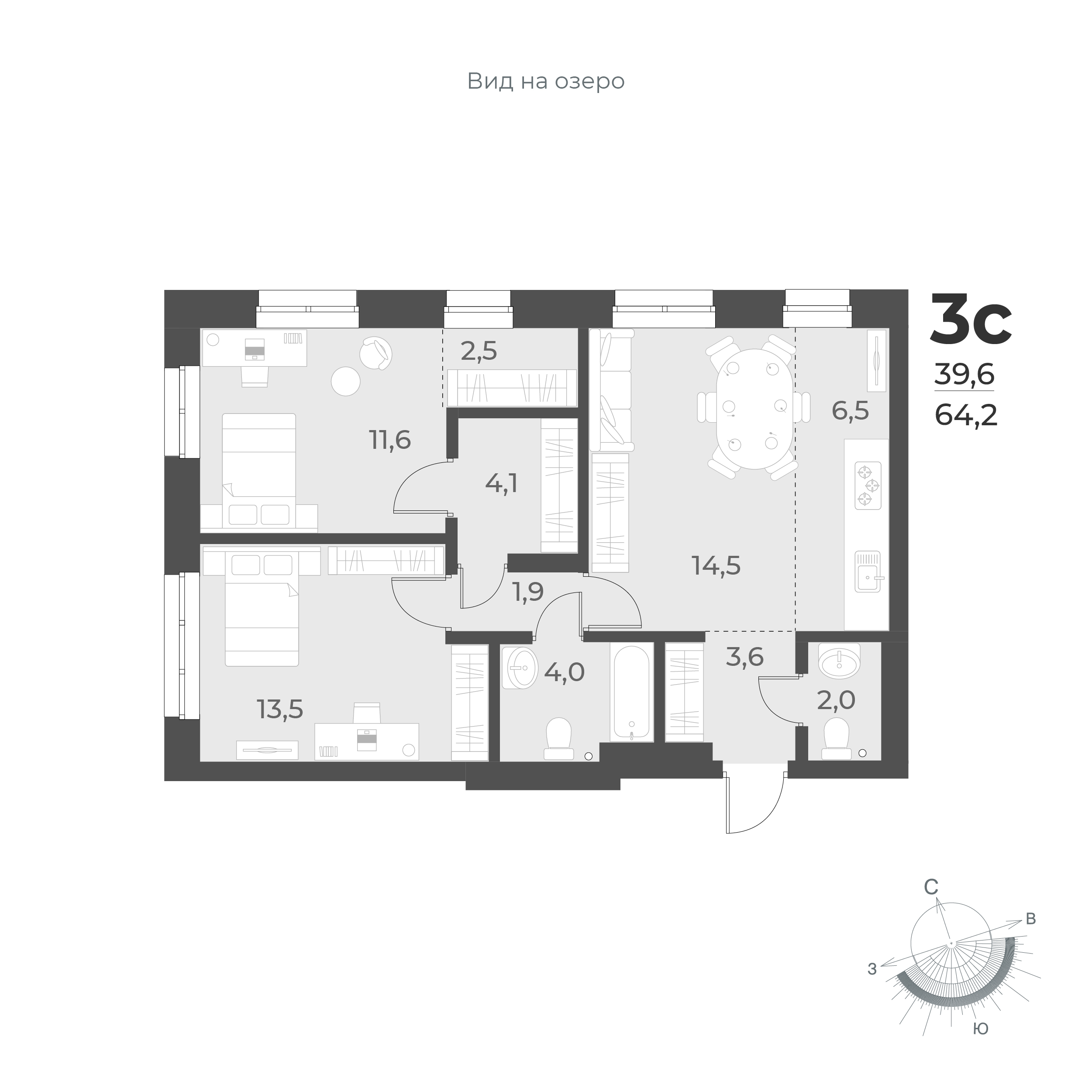  64.2 м² Новелла