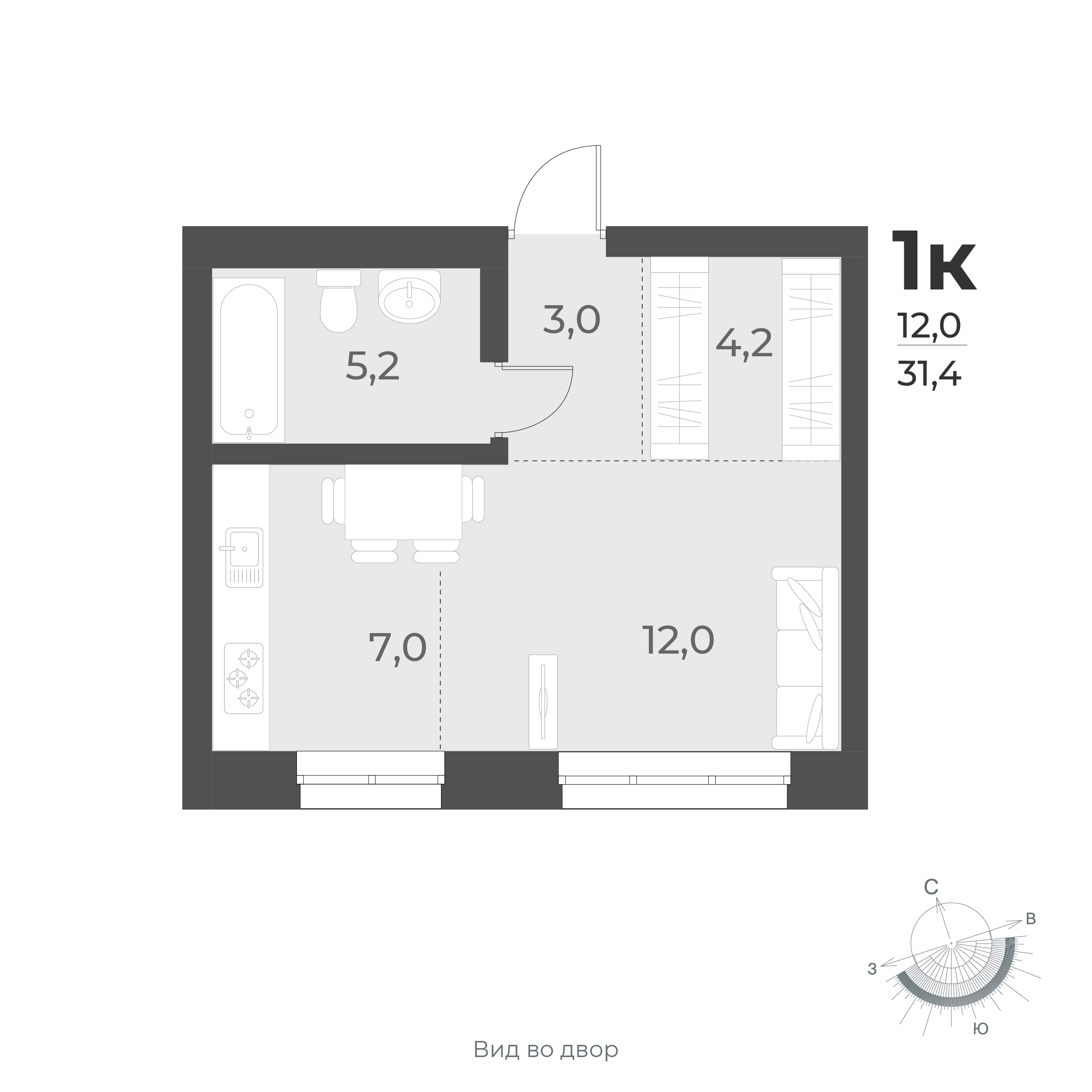  31.4 м² Новелла
