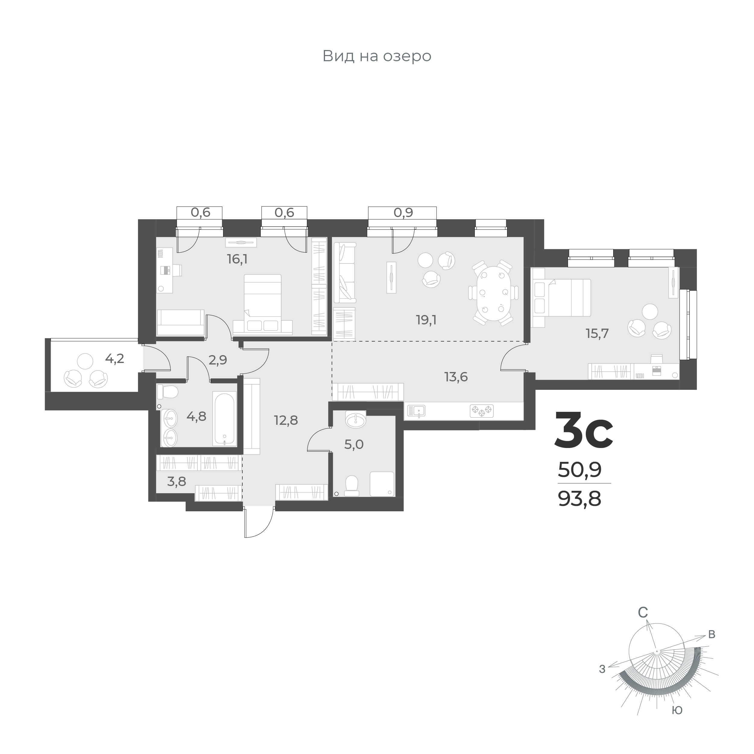  93.8 м² Новелла