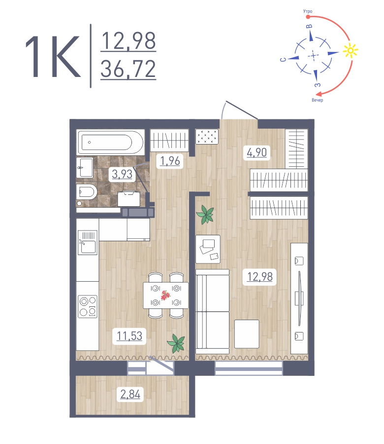  36.72 м² Основа
