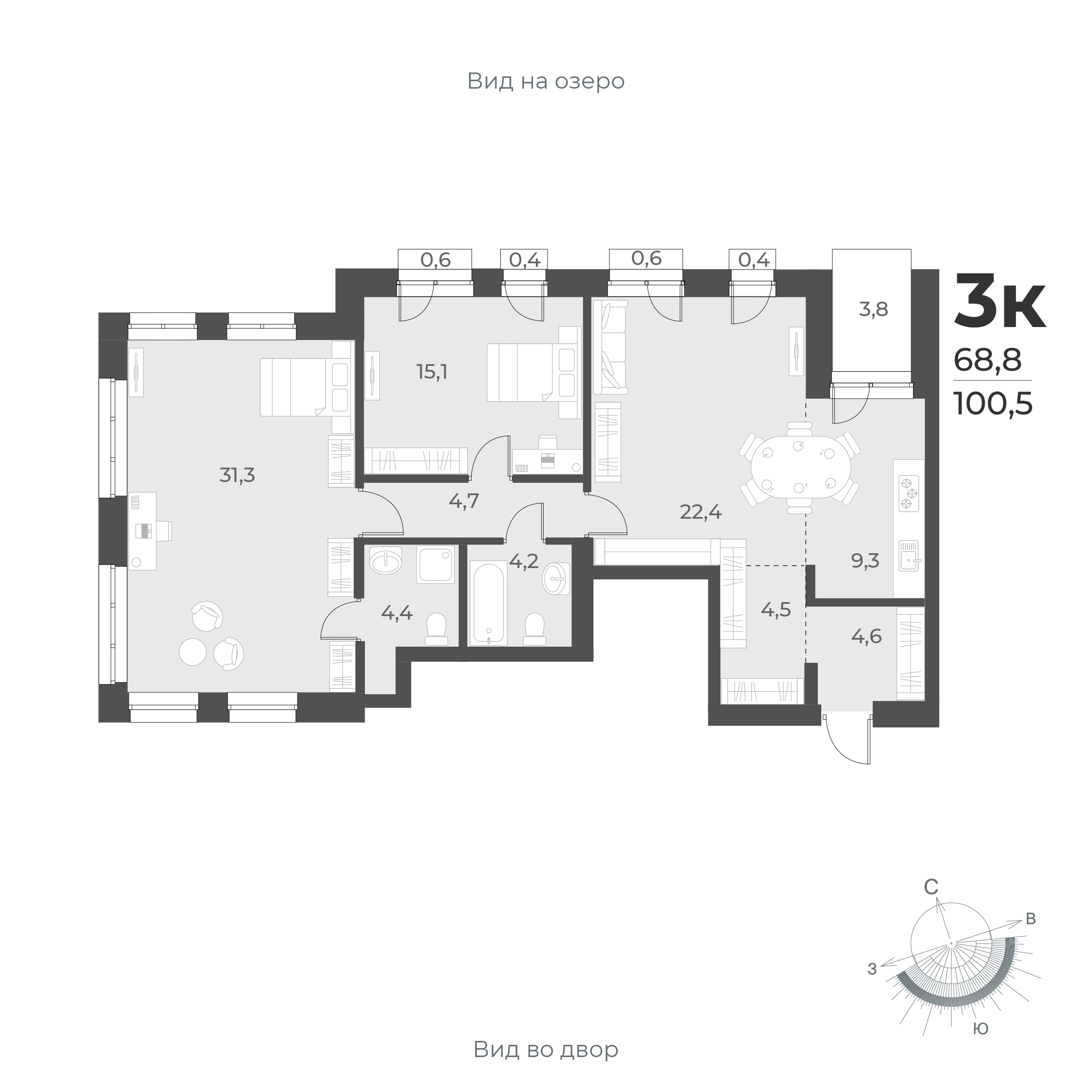  100.5 м² Новелла