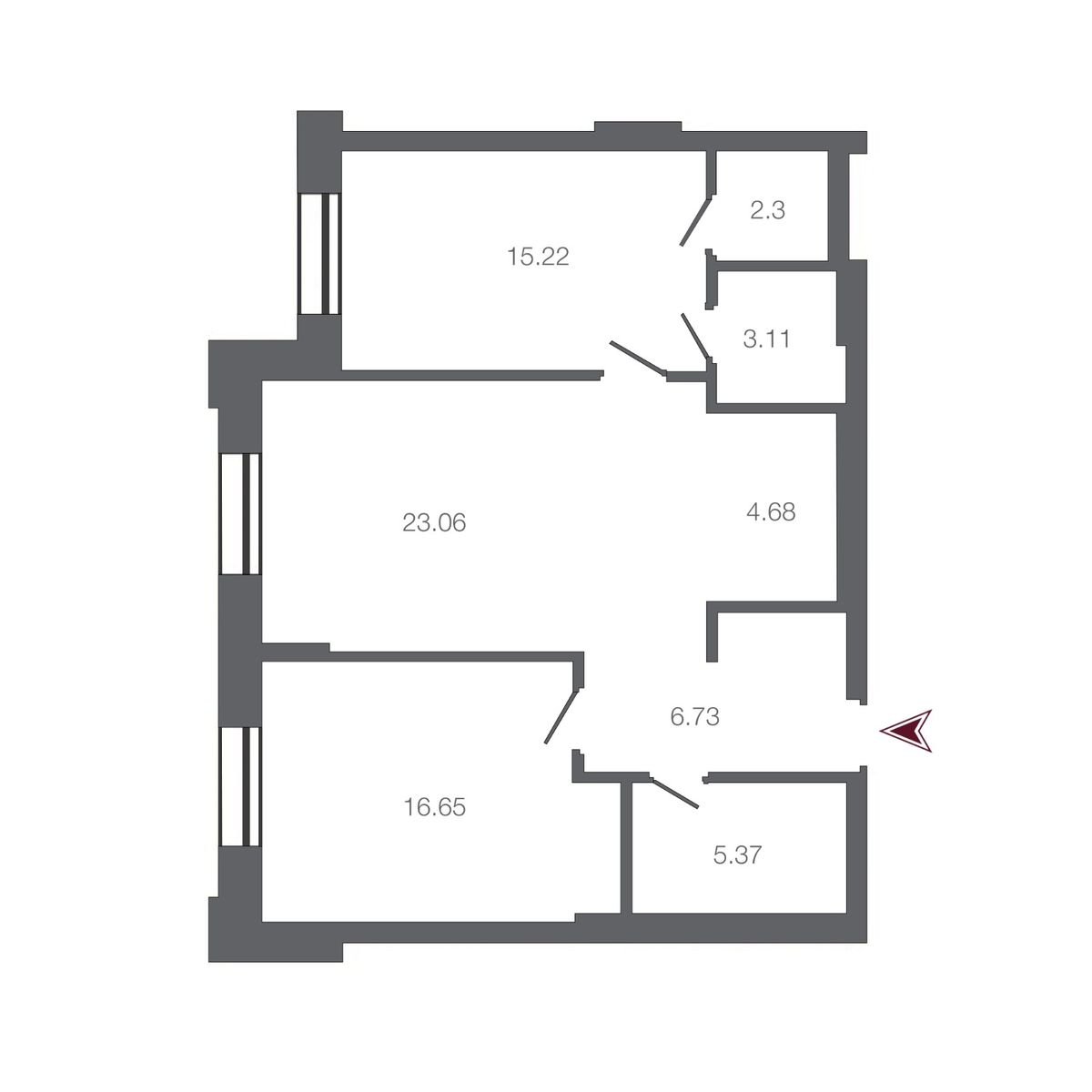  77.1 м² История