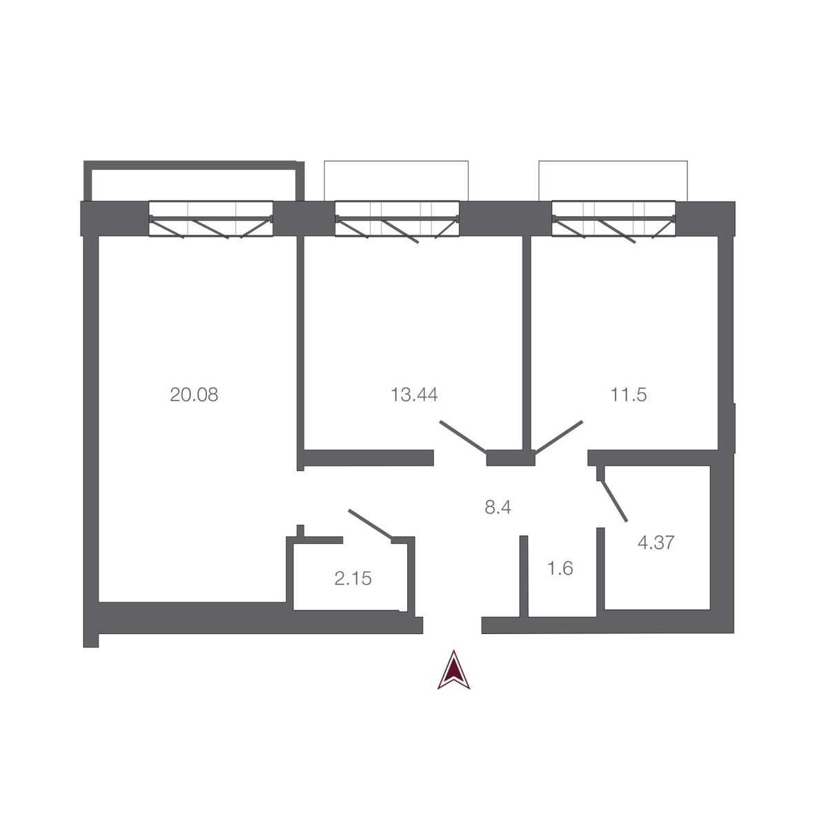  61.5 м² Лев Толстой