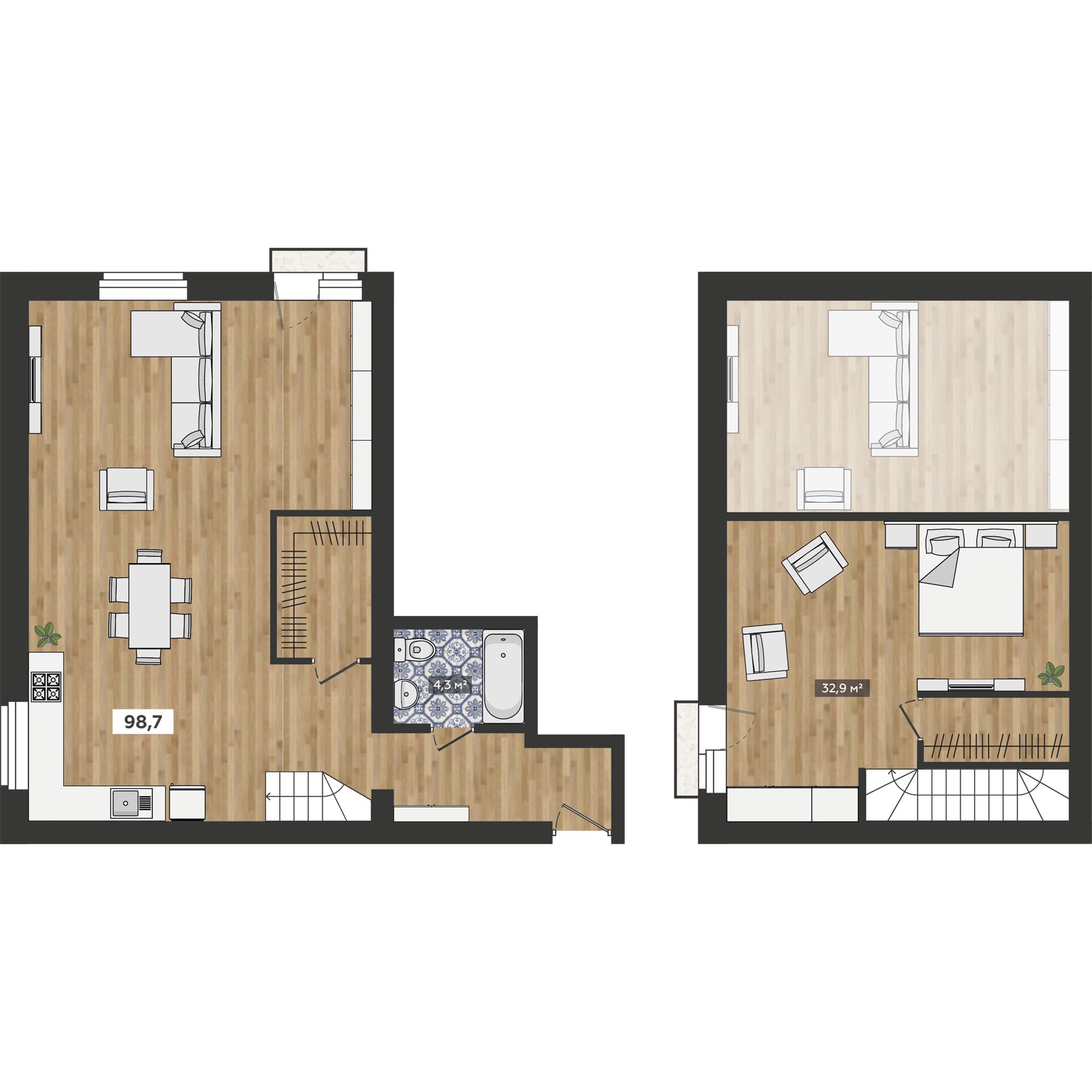  98.7 м² Французский квартал