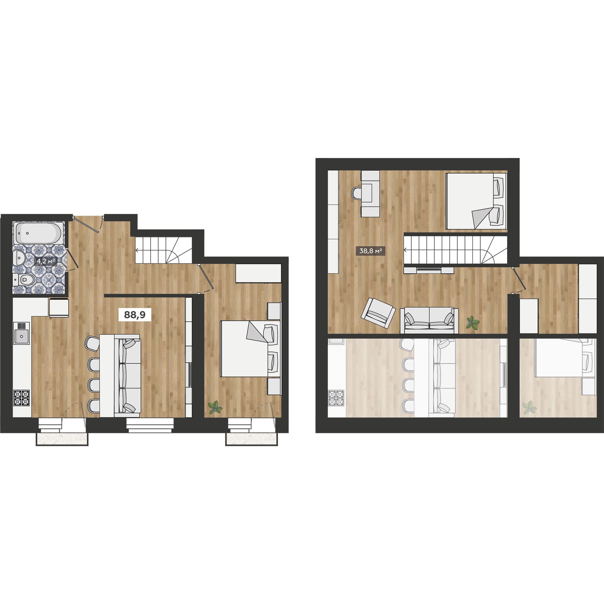  88.9 м² Французский квартал