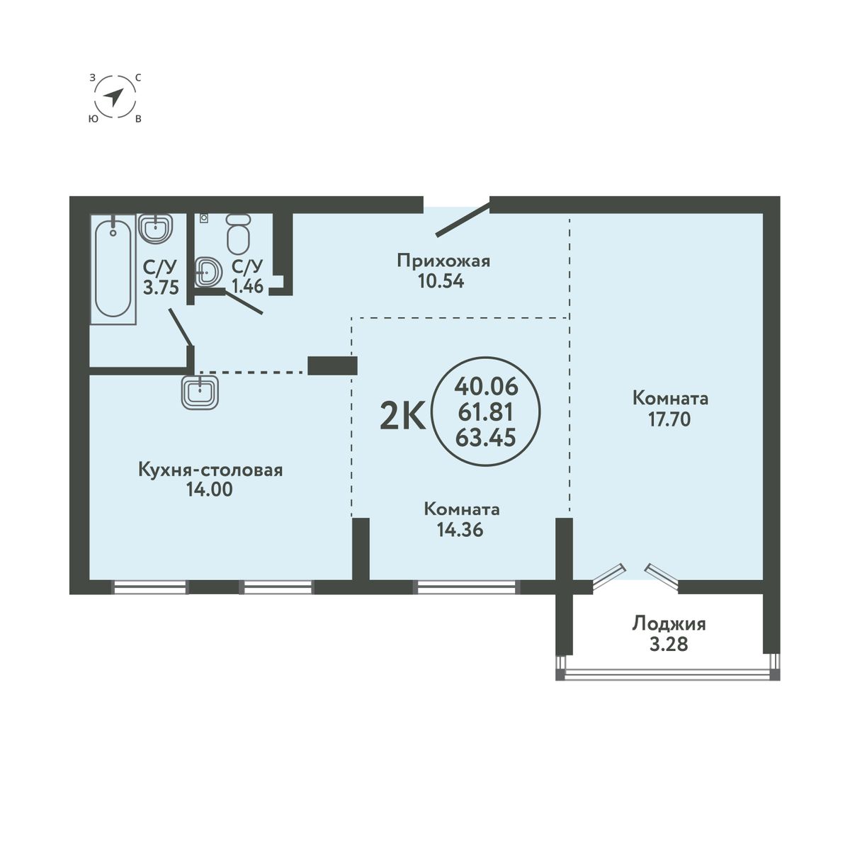  63.45 м² Экополис