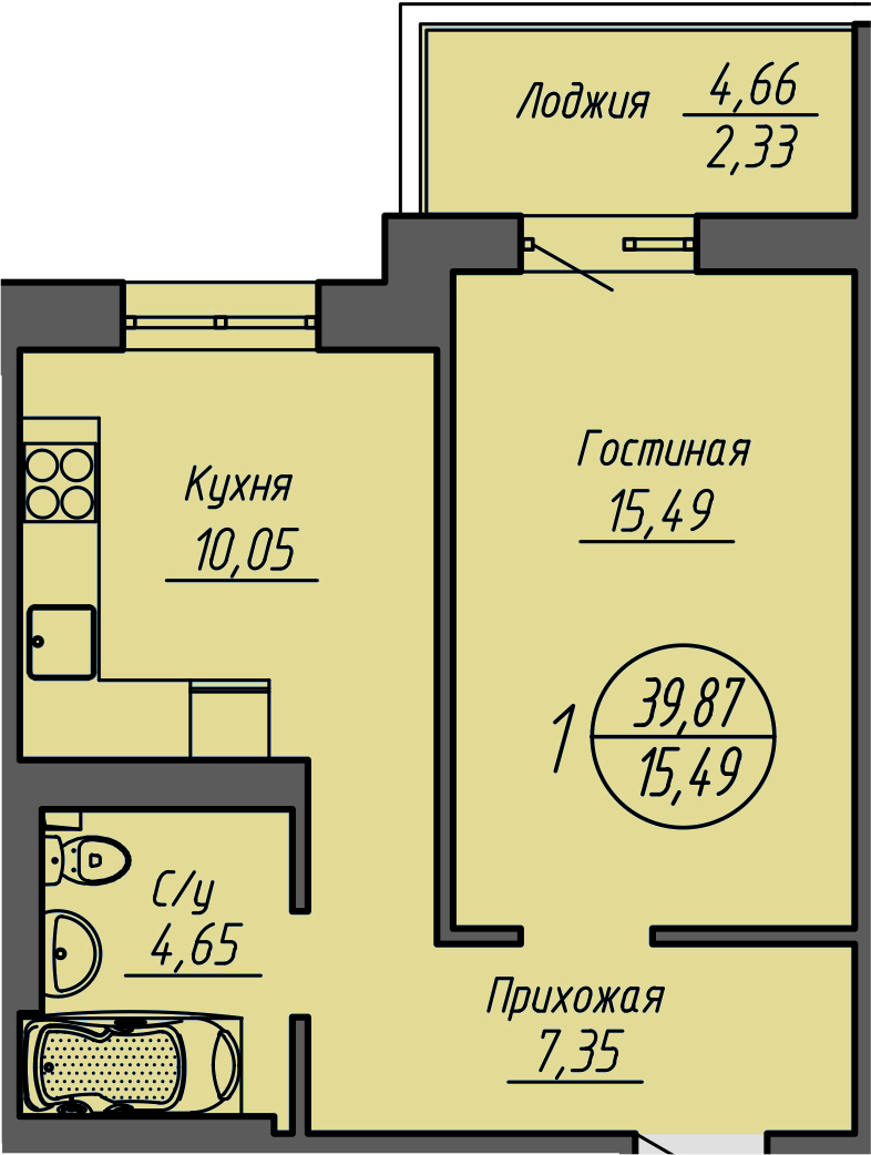  77.5 м² Облака