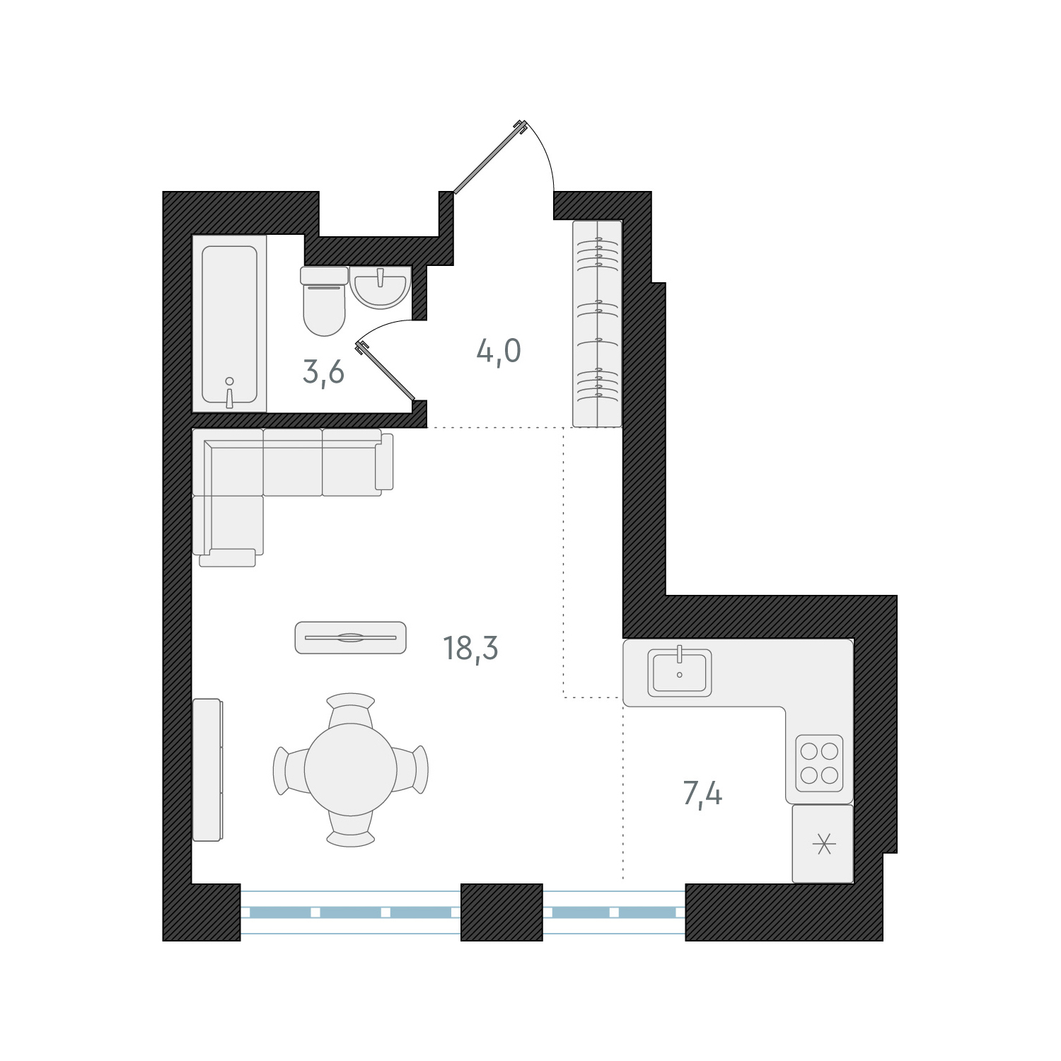  33.3 м² Новелла