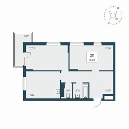  70.5 м² Расцветай на Обской