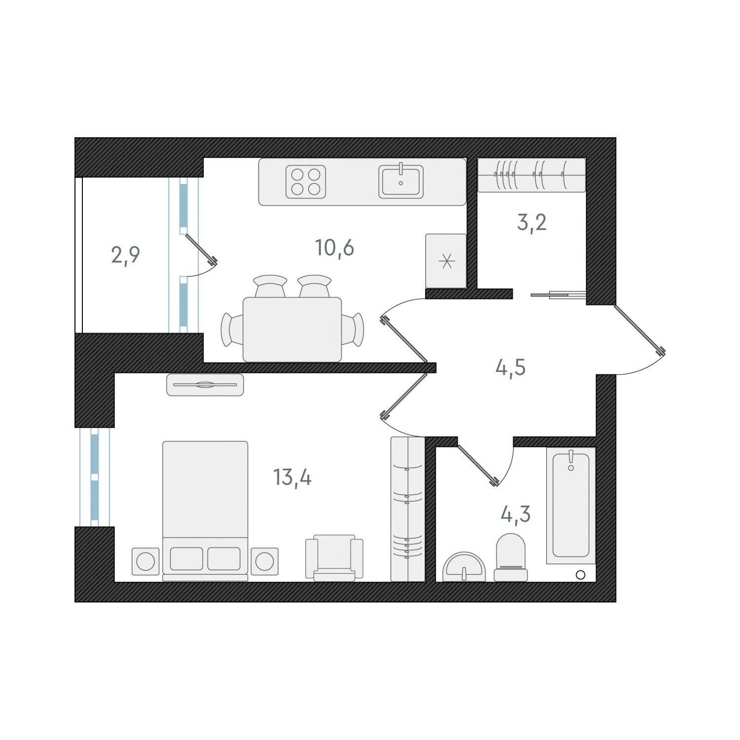 36 м² Новелла