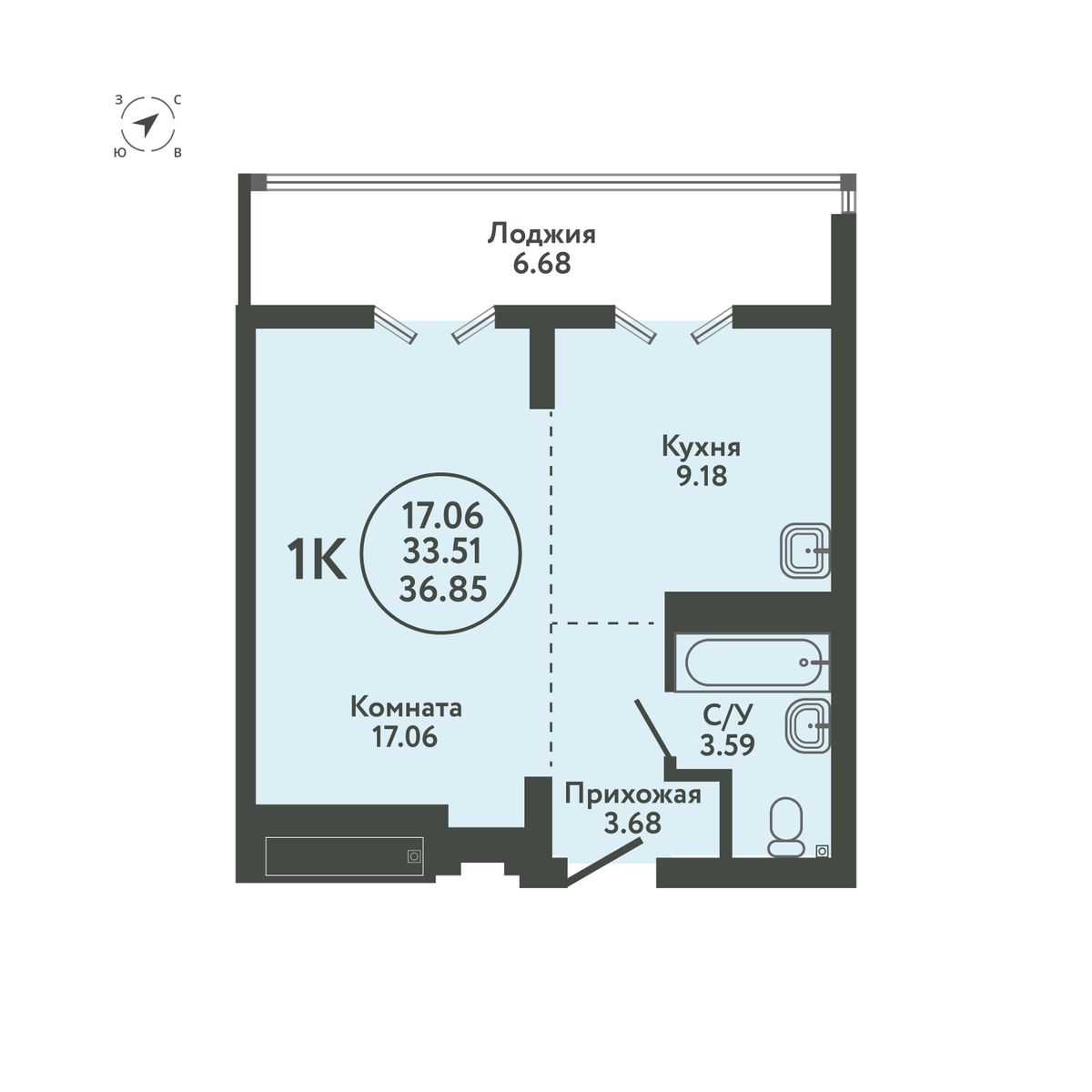  36.85 м² Экополис