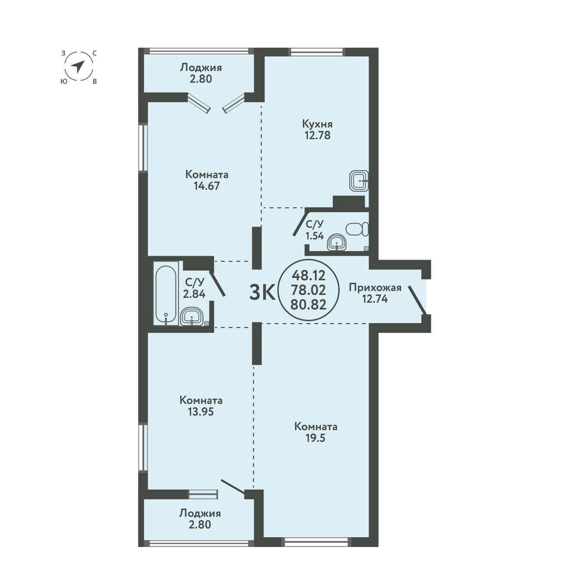  80.82 м² Экополис