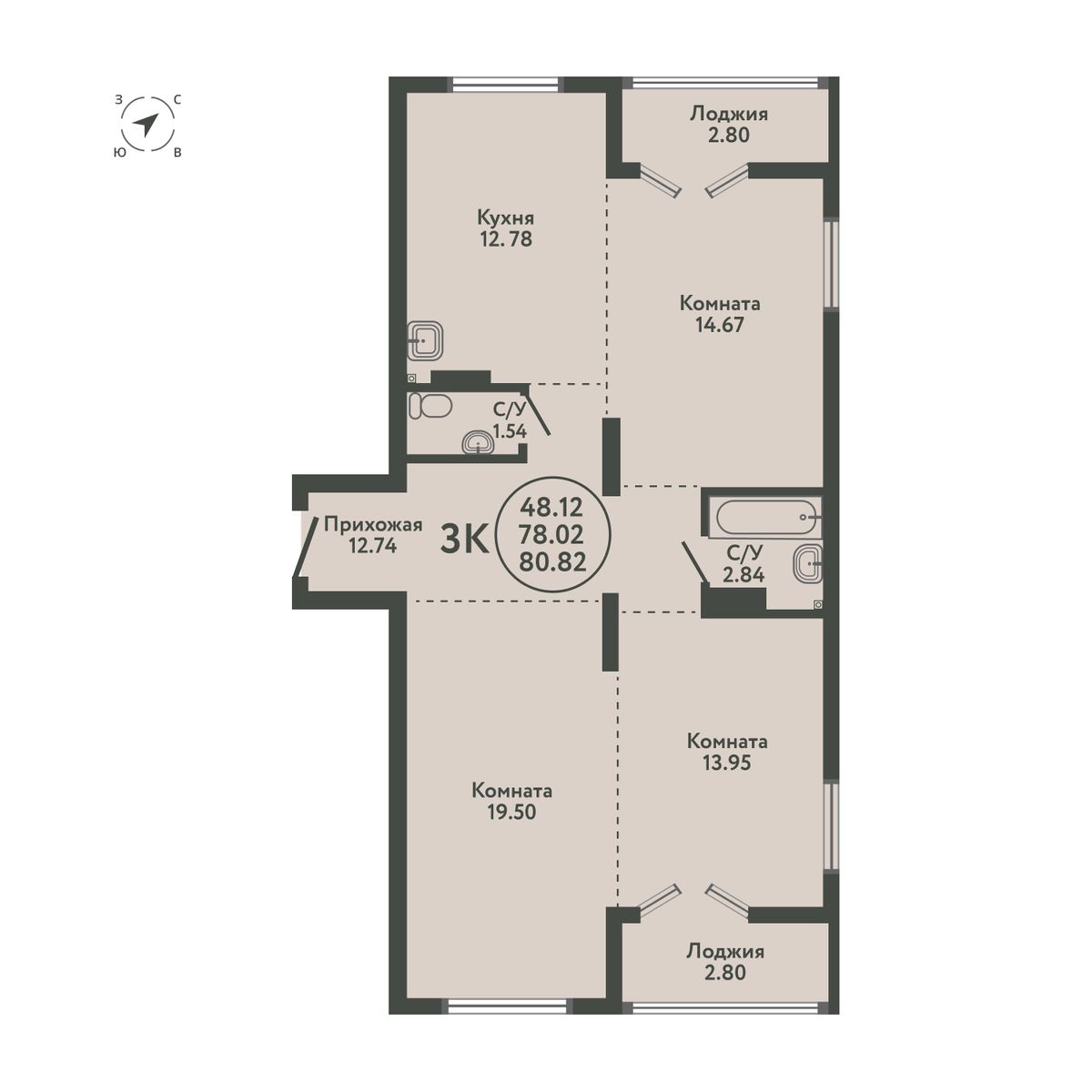  80.82 м² Экополис