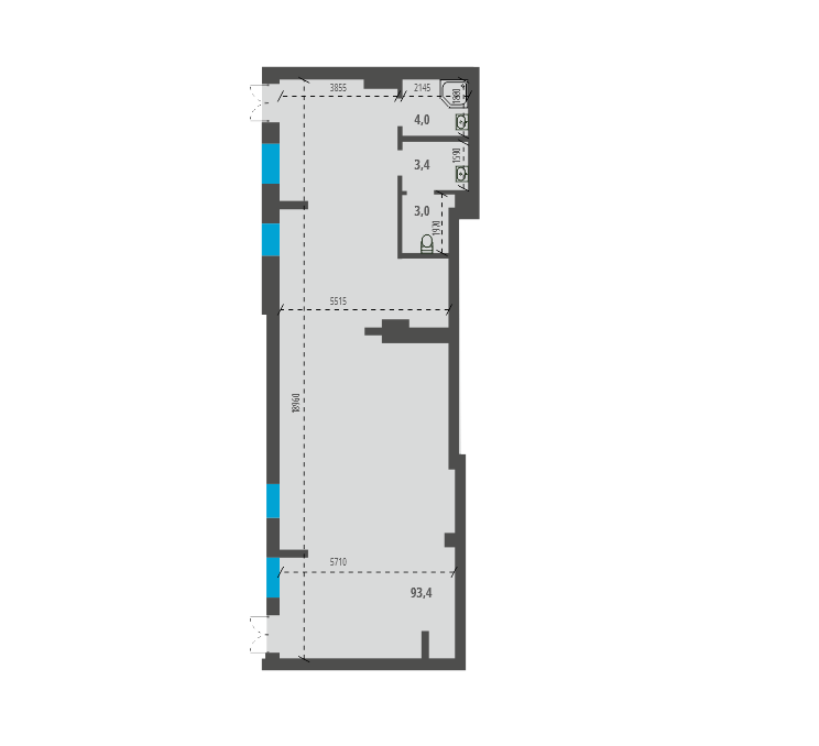 Студия 103.8 м² Тайгинский парк