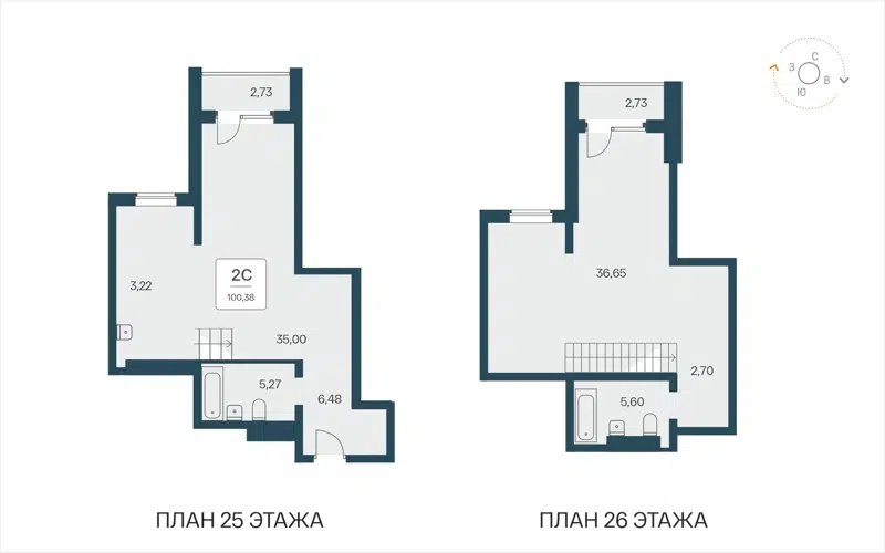 2-комнатные апартаменты 103.18 м² Time Park Apartments