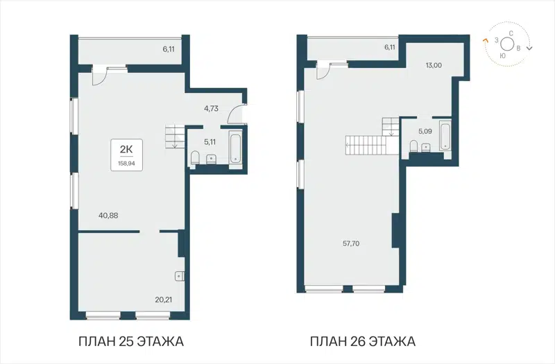 2-комнатные апартаменты 165.17 м² Time Park Apartments