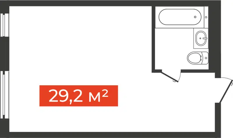 Студия 29.2 м² Freedom