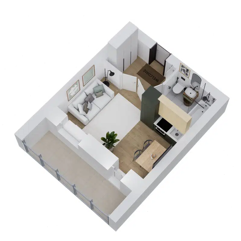 Студия 28.77 м² Дивногорский