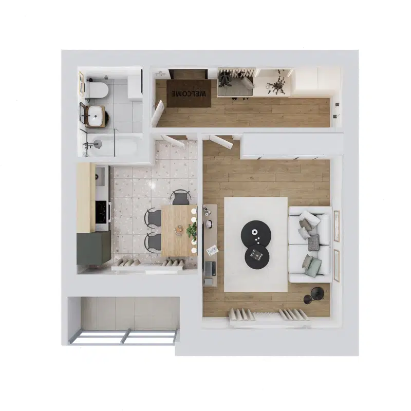 1-комнатная квартира 36.88 м² Дивногорский