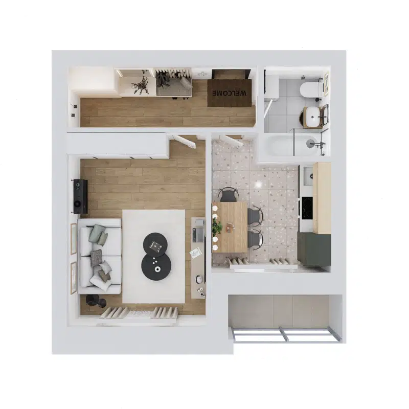 1-комнатная квартира 36.89 м² Дивногорский