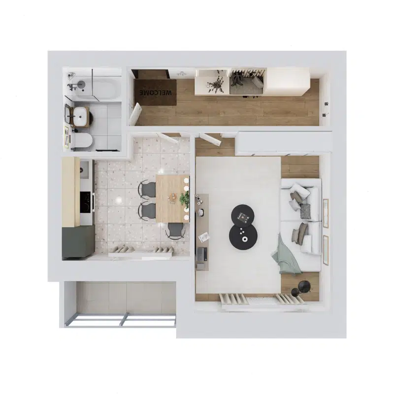 1-комнатная квартира 39.72 м² Дивногорский