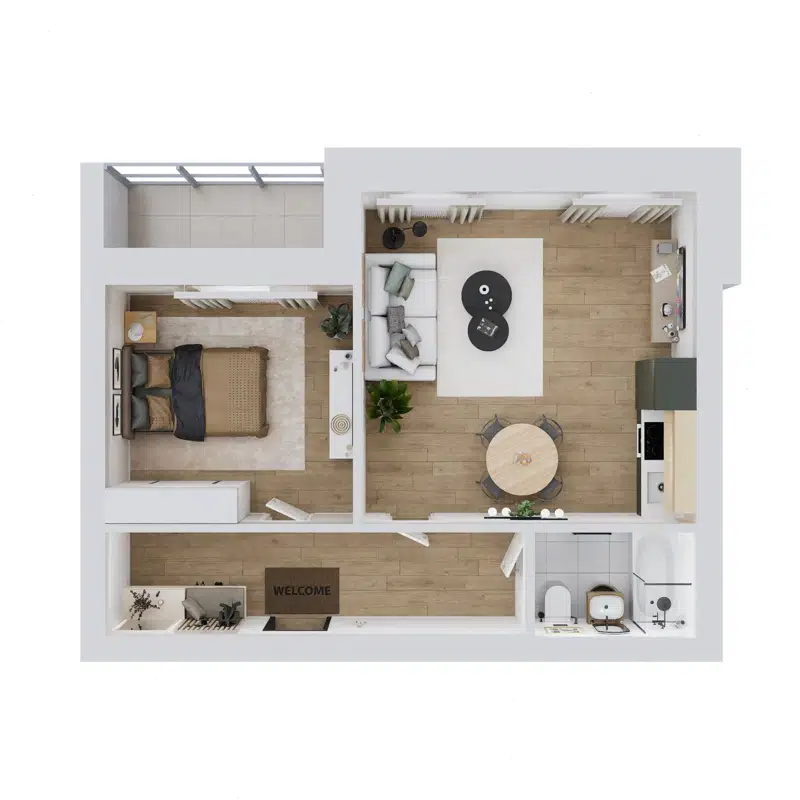 2-комнатная квартира 51.1 м² Дивногорский