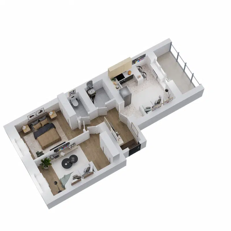 3-комнатная квартира 56.13 м² Дивногорский