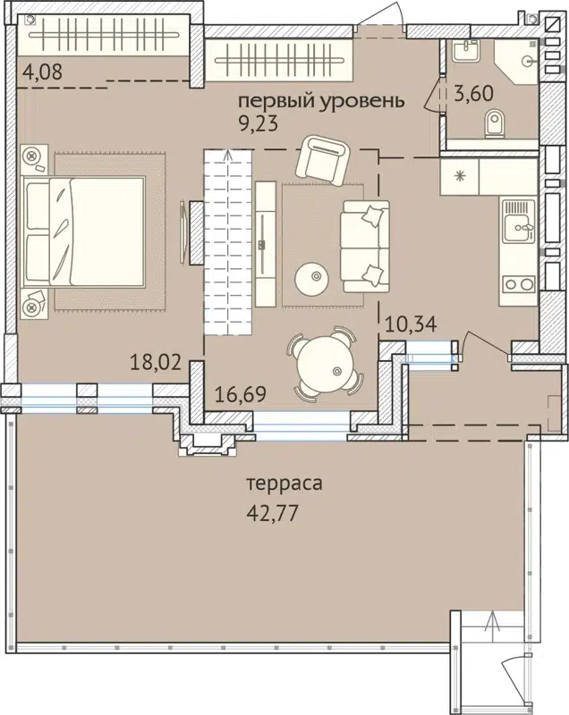 3-комнатная квартира 155.3 м² Заельцовский New