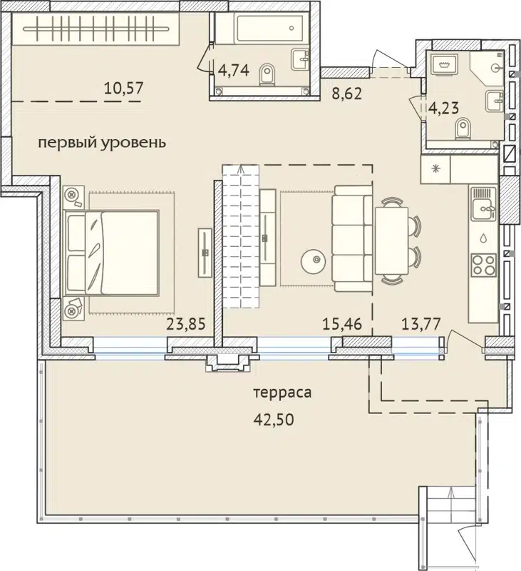 3-комнатная квартира 196.9 м² Заельцовский New