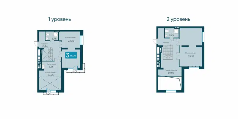 3-комнатная квартира 112.62 м² Марсель-2