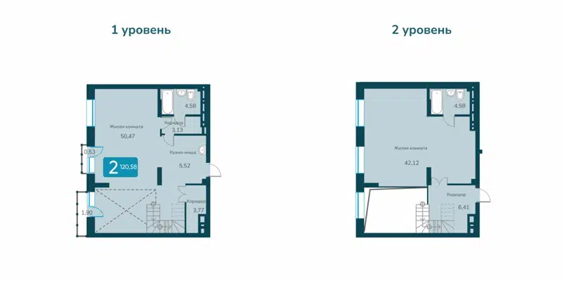 3-комнатная квартира 120.58 м² Марсель-2