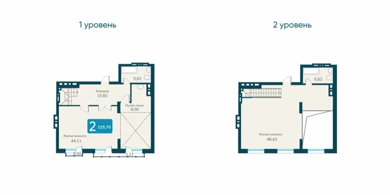 4-комнатная квартира 125.7 м² Марсель-2