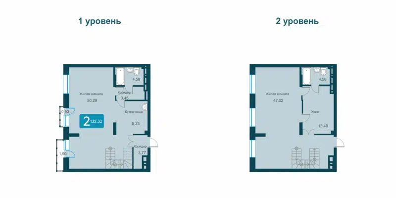 4-комнатная квартира 132.32 м² Марсель-2