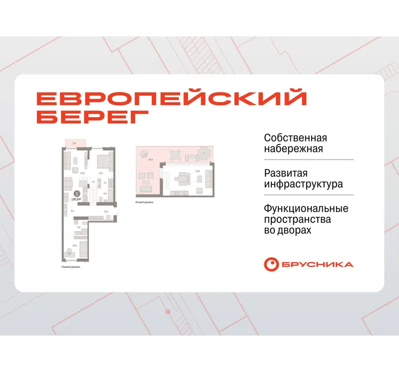  136.9 м² Европейский берег