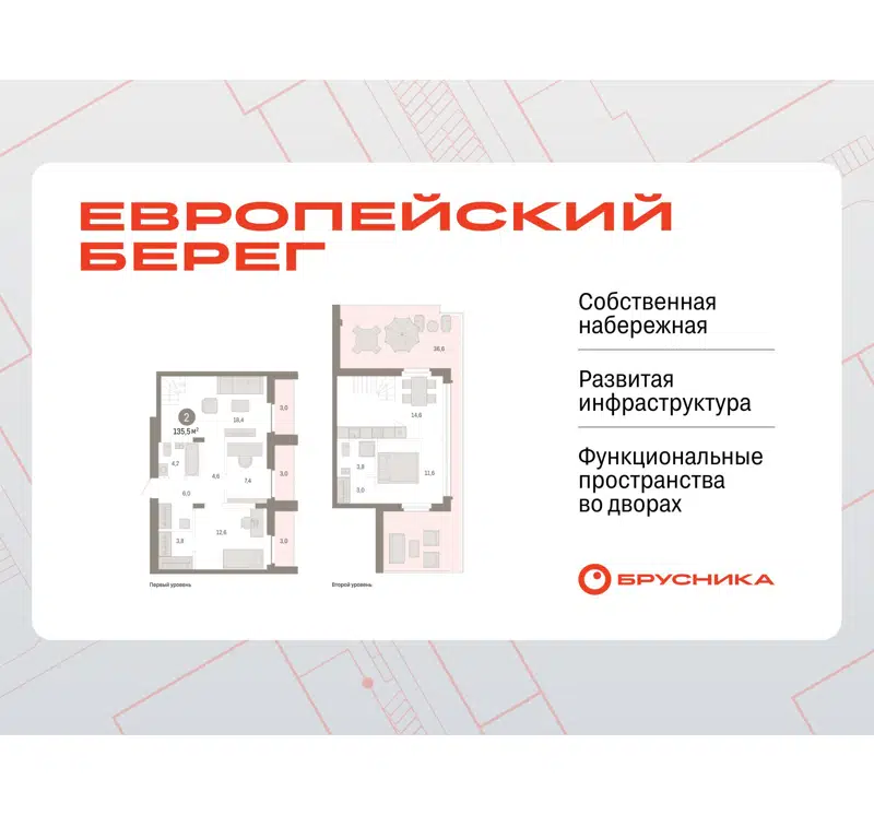  135.53 м² Европейский берег