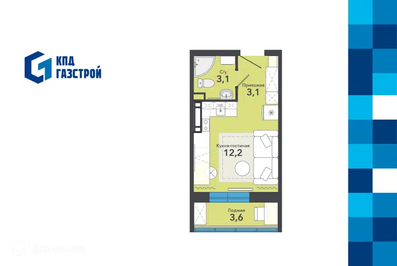  22 м² Чистая слобода