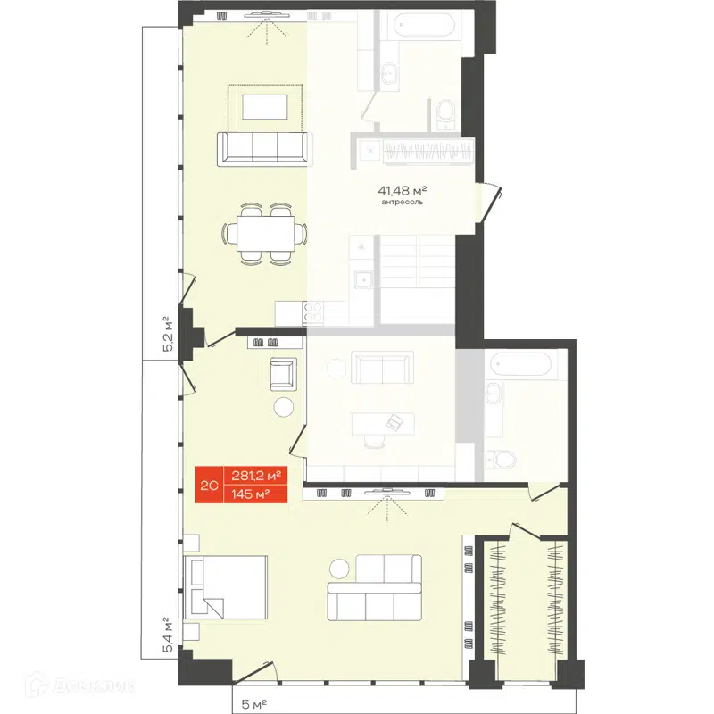 Студия 281.2 м² Freedom