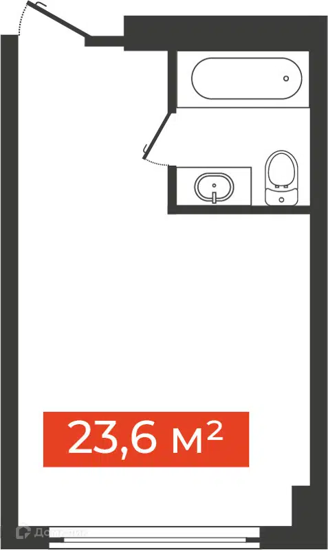 Студия 23.6 м² Freedom
