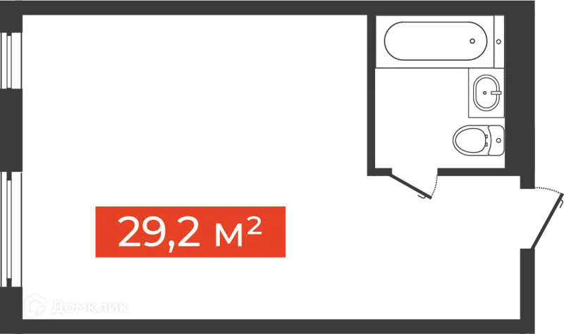 1-комнатные апартаменты 29.2 м² Freedom